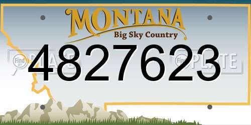 4827623 Montana License Plate
