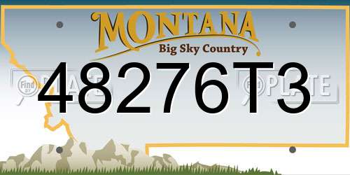 48276T3 Montana License Plate