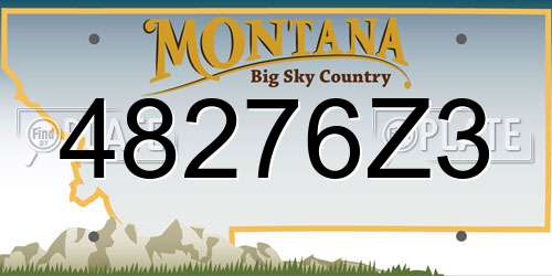 48276Z3 Montana License Plate