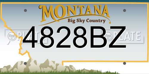 4828BZ Montana License Plate