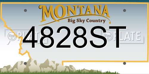 4828ST Montana License Plate