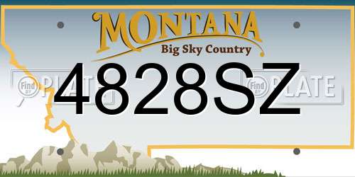 4828SZ Montana License Plate