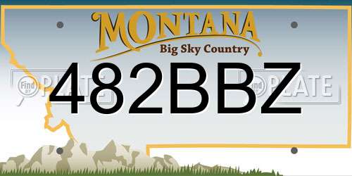 482BBZ Montana License Plate