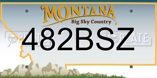 482BSZ Montana License Plate