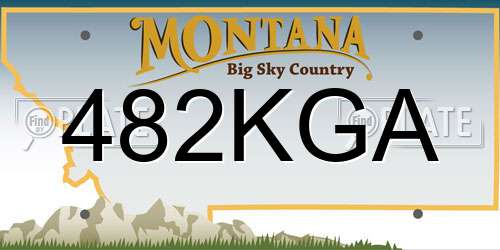 482KGA Montana License Plate