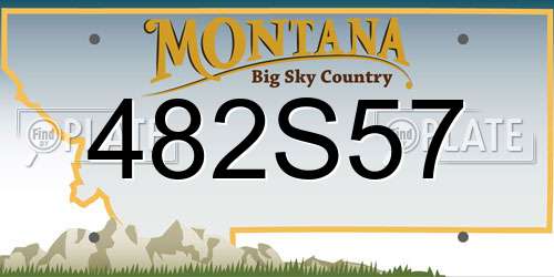 482S57 Montana License Plate
