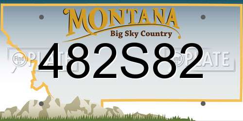 482S82 Montana License Plate
