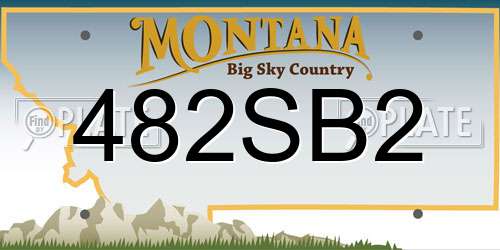 482SB2 Montana License Plate