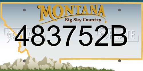 483752B Montana License Plate
