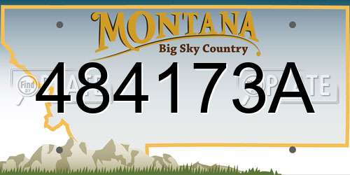 484173A Montana License Plate