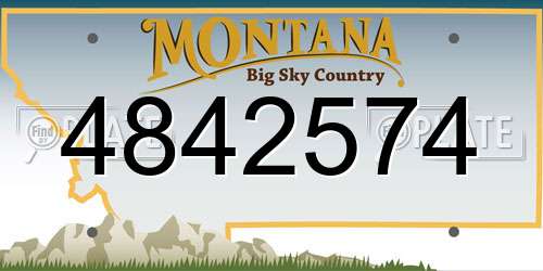 4842574 Montana License Plate