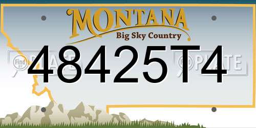 48425T4 Montana License Plate