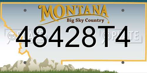 48428T4 Montana License Plate