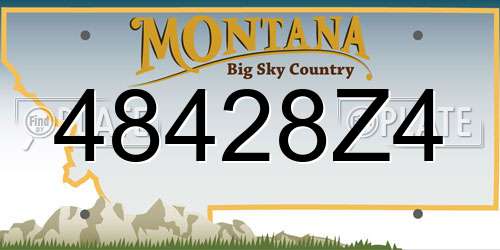 48428Z4 Montana License Plate