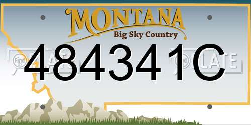 484341C Montana License Plate