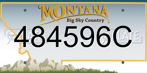 484596C Montana License Plate