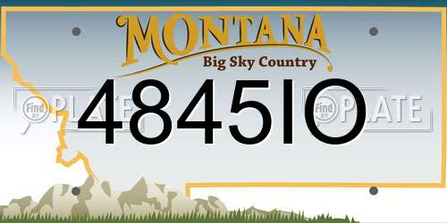 4845IO Montana License Plate