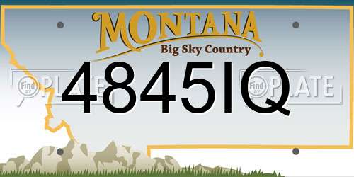 4845IQ Montana License Plate
