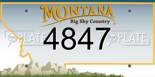 4847 Montana License Plate