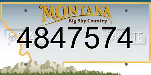 4847574 Montana License Plate
