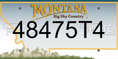48475T4 Montana License Plate