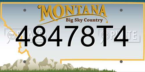 48478T4 Montana License Plate