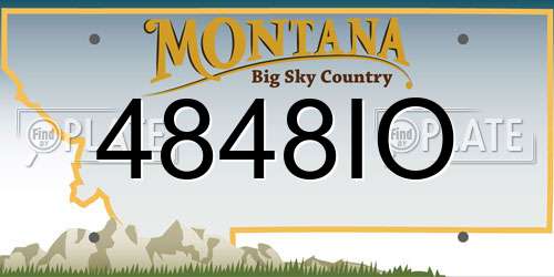 4848IO Montana License Plate