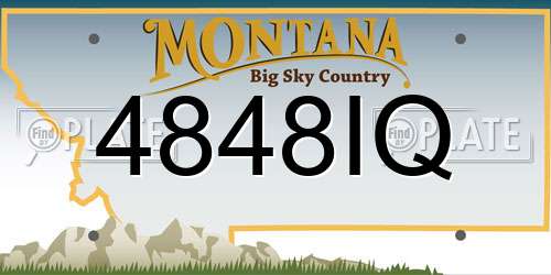 4848IQ Montana License Plate