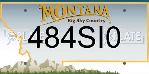 484SI0 Montana License Plate