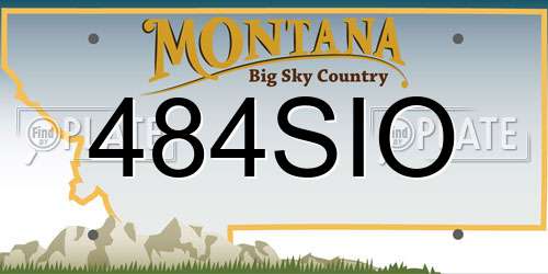 484SIO Montana License Plate