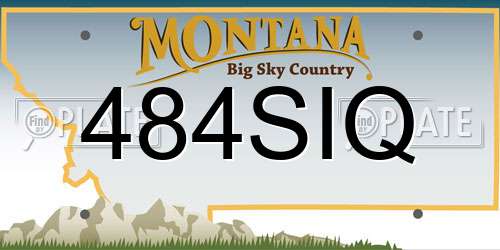 484SIQ Montana License Plate