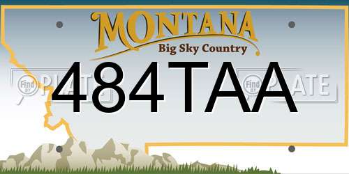 484TAA Montana License Plate