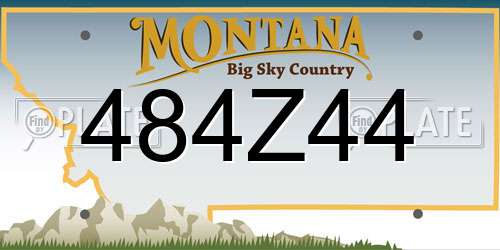 484Z44 Montana License Plate