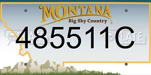 485511C Montana License Plate