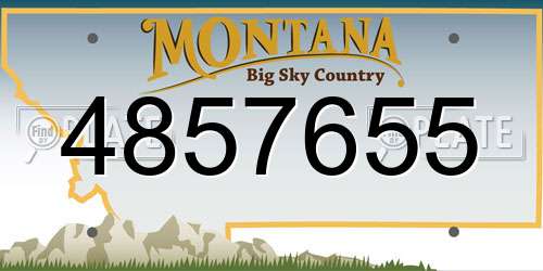 4857655 Montana License Plate