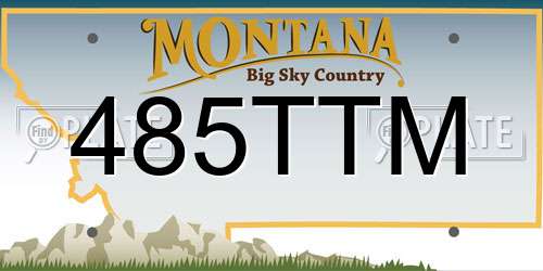 485TTM Montana License Plate