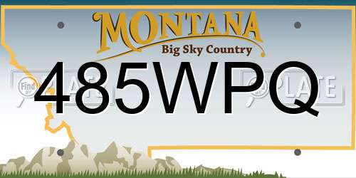 485WPQ Montana License Plate