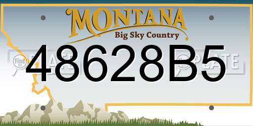 48628B5 Montana License Plate