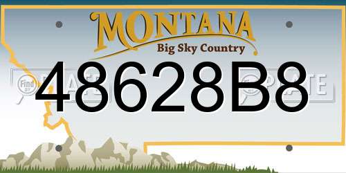 48628B8 Montana License Plate