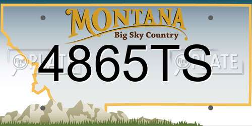4865TS Montana License Plate