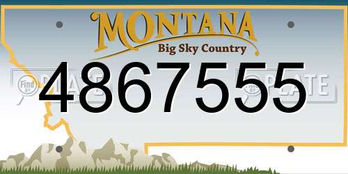 4867555 Montana License Plate