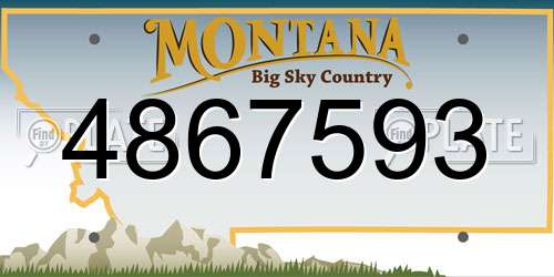 4867593 Montana License Plate