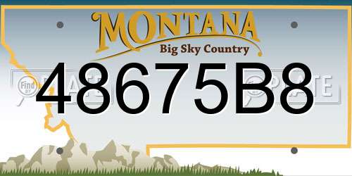 48675B8 Montana License Plate
