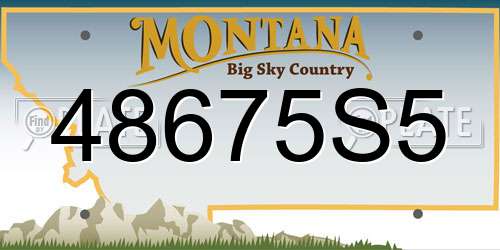 48675S5 Montana License Plate
