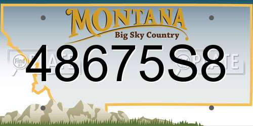 48675S8 Montana License Plate