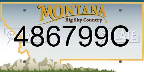 486799C Montana License Plate