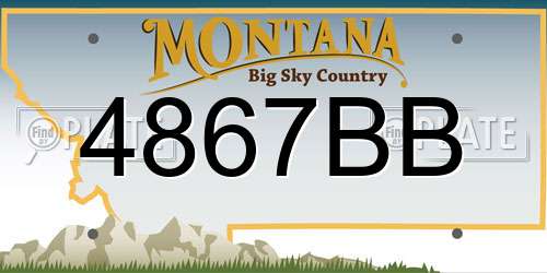 4867BB Montana License Plate