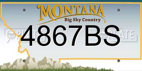 4867BS Montana License Plate