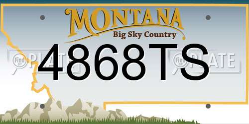 4868TS Montana License Plate