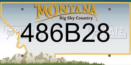 486B28 Montana License Plate